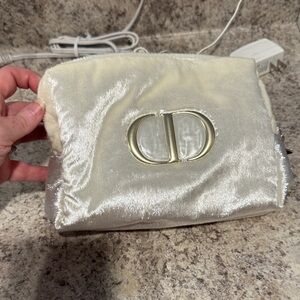 Christian Dior Elegant Cream Velvet Women's Bag GWP